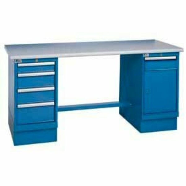 Global Industrial 60 x 30 ESD Safety Edge 4 Drawer & Cabinet Workbench 250231